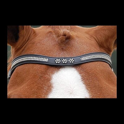 BROWBAND FLOWER SWAROVSKI DY'ON BLACK FULL