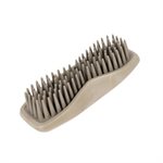 RUBBER CURRY BRUSH SOFT TOUCH GRIP WAHL TAUPE / BLACK