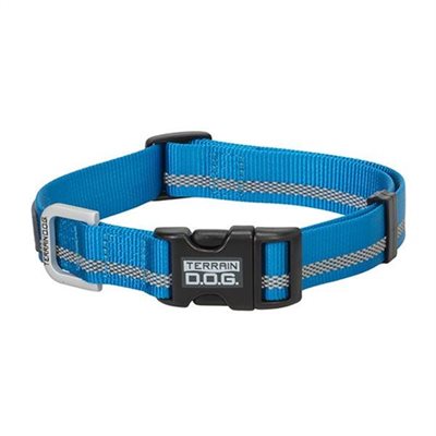 TERRAIN DOG COLLAR SNAP-N-GO BLUE MEDIUM