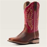 BOTTE WESTERN ARIAT OLENA CARAMEL / BERRY ROUGE 9.5B